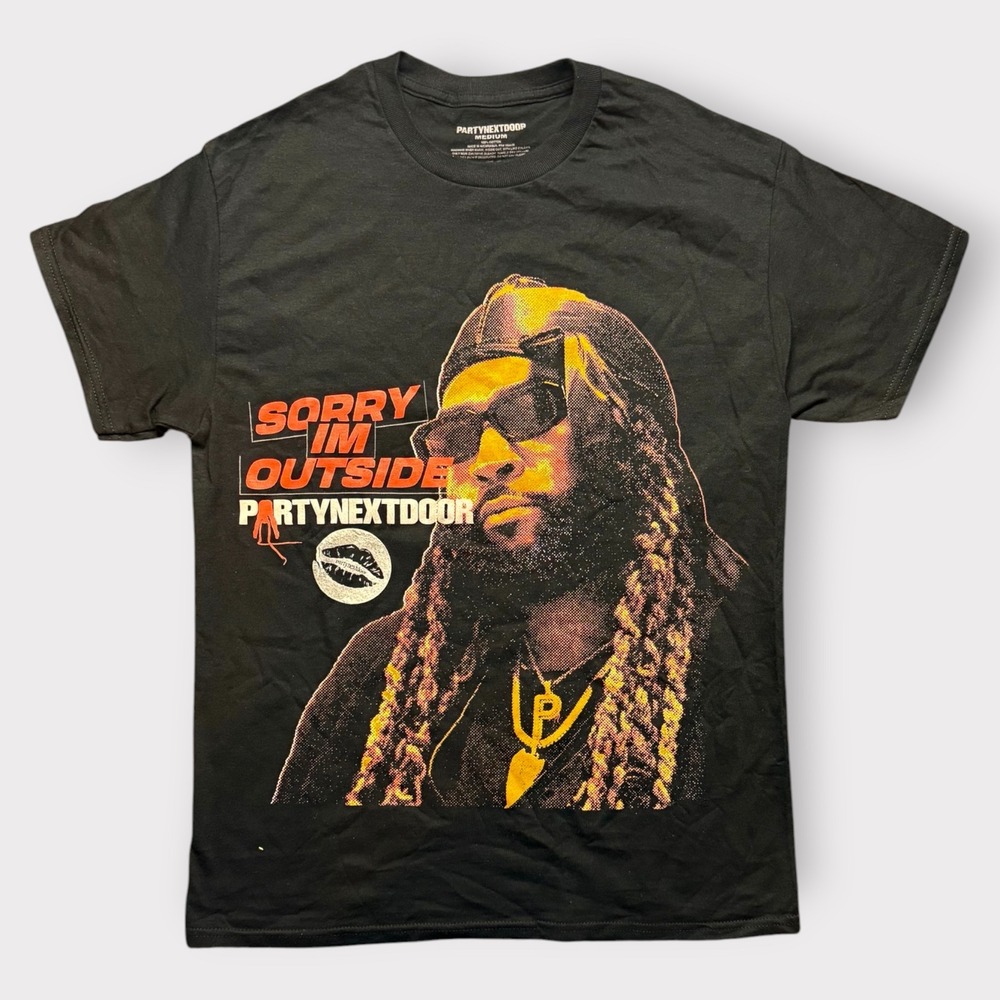 PARTYNEXTDOOR Sorry Im Outside Tour Graphic T-Shirt Mens Med Black Concert Tee